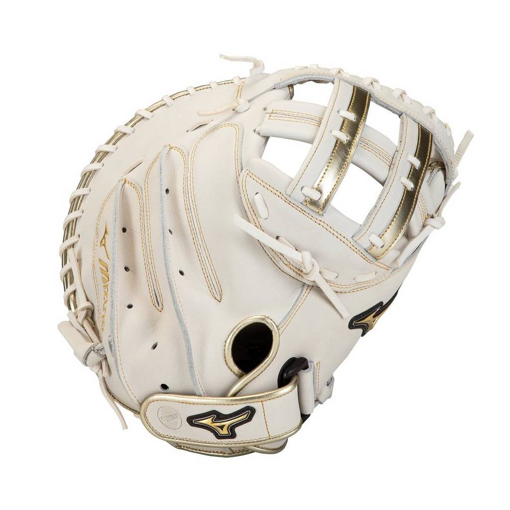 Mizuno MVP Prime SE Fastpitch 34" Női Catchers Mitt Fehér/Arany JCO483675